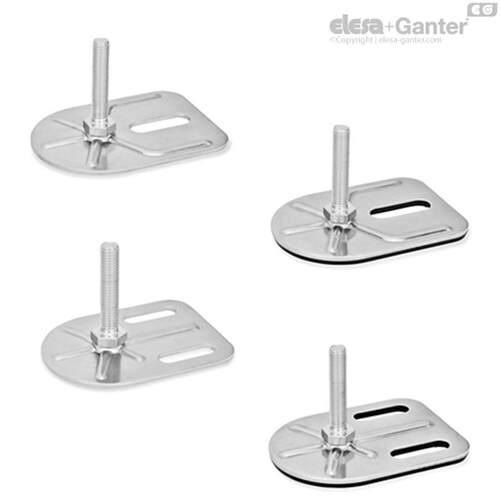 Elesa Ganter伊莉莎冈特 GN 43-矩形 水平支脚 带不带螺母(1)