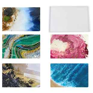 得意洋洋滴胶模具大长方摆台35 23cm14英寸硅胶模具树脂画板跨