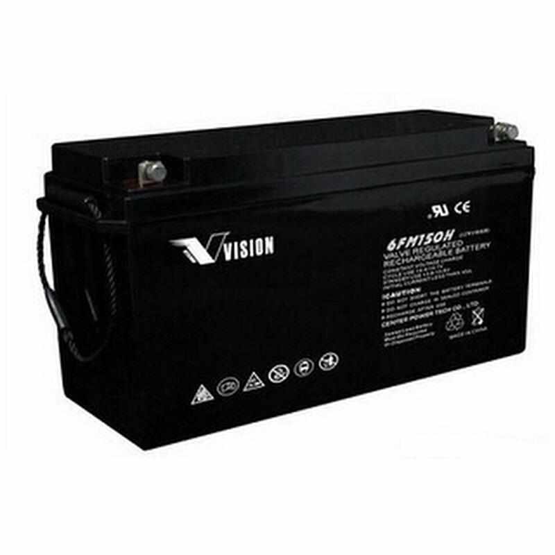 VISION蓄电池12V150AH机房设施6FM150监控UPS备用应急/免维护