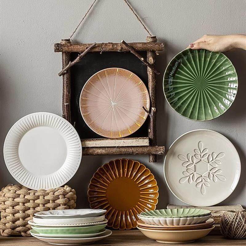 Japanese ceramic plates dish tray disc tableware set 盘子 - 实物图