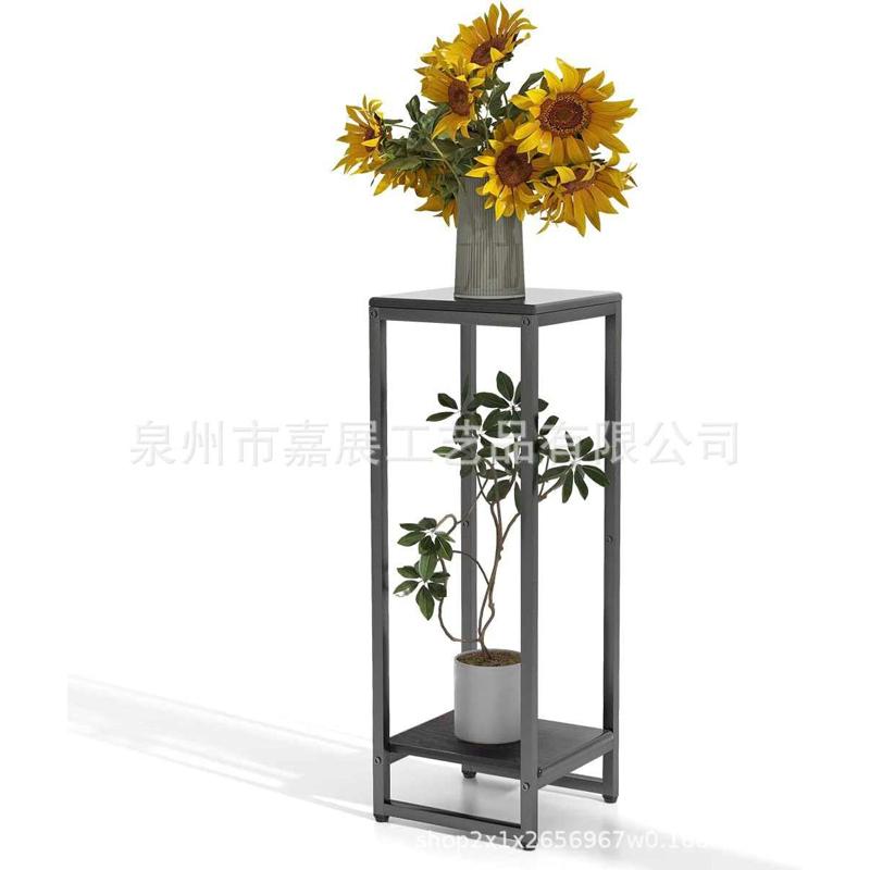 现代植物桌艺摆件阳台可拆卸客厅双层种植铁架花盆室内花架多层桌