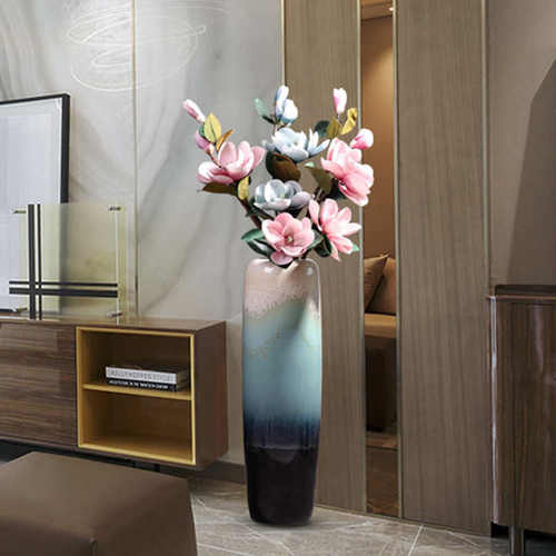 插花客厅花瓶陶瓷中式变落地室内装饰摆件干色釉现代厂家直销大号
