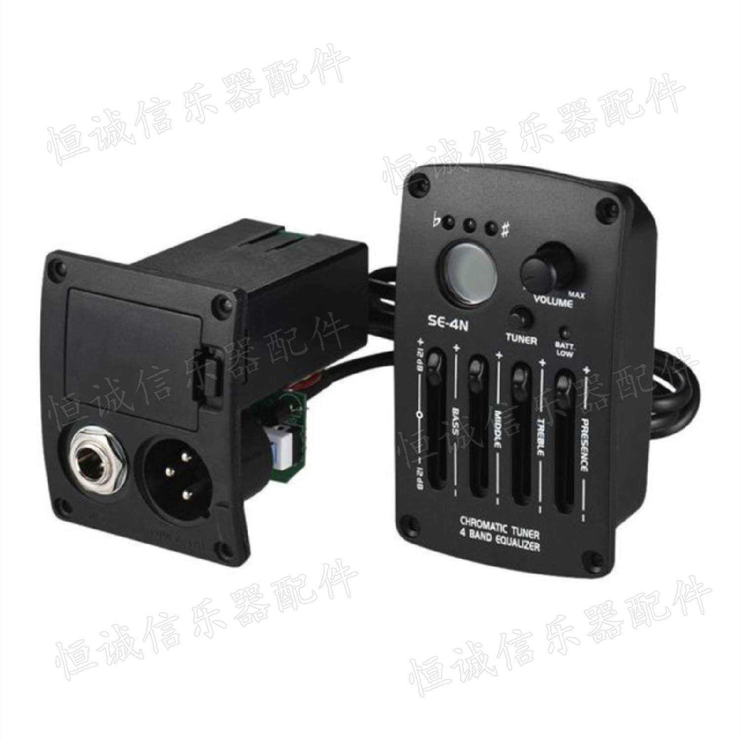 吉他拾音器古典民谣木吉他拾音器电箱吉他SE-4N四段液晶均衡器EQ