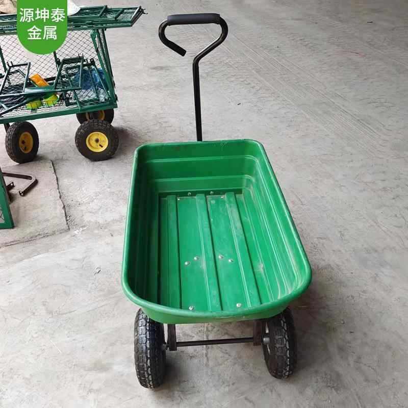 四轮搬运车手推车翻斗建筑工地翻斗新款人力搬运快递物流车工具车