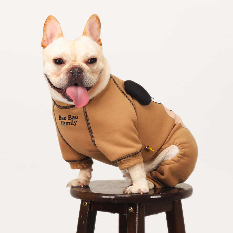 衣服冬瑞泰四脚狗狗纳保暖款加斗可爱宠物衣服迪比斗牛犬绒法熊雪