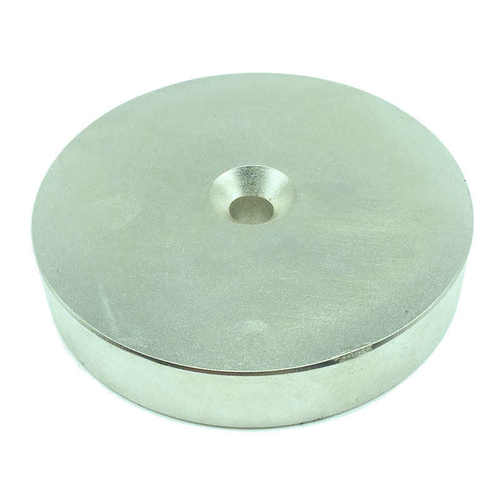 供应磁力抛光机磁铁 磁力研磨机强磁 N45 D100X20 双面打孔磁钢