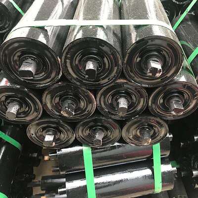 平行托辊烤漆橡胶缓冲托辊厂家供应槽型托辊防尘迷宫式密封托辊