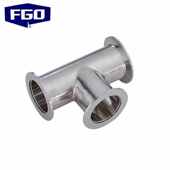 FGO真空等径三通KF304不锈钢三通接头直通管KF25