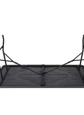 180cm吹塑木纹面折叠桌对折木纹塑料桌180*76*74cm灰色木纹桌