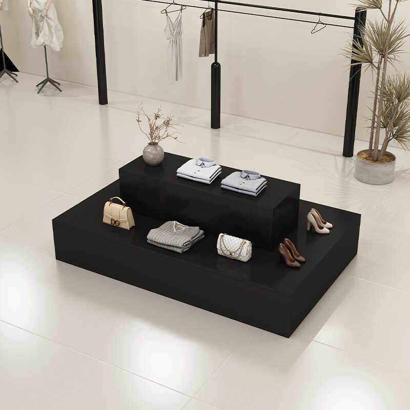 服装店中岛桌流水展示台现代简约鞋包中间摆放陈列商场女装店展柜