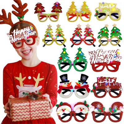 Christmas gift luminous glasses led light camera frames 镜框