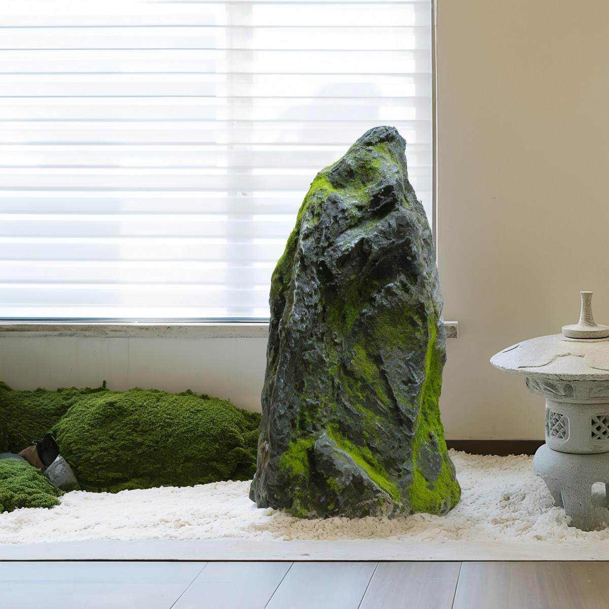 彷真石头景观室内软装拍摄假山石头道具布景园林绿植装饰造景摆件