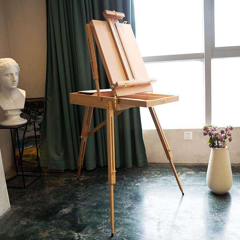 蒙玛特榉木意大利油画箱画架便携式手提折叠美术油画箱油画架