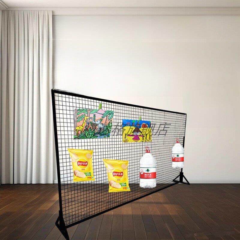 新款落地铁艺网架立式展示架货架网格4s店饰品展会铁网片无管拼接