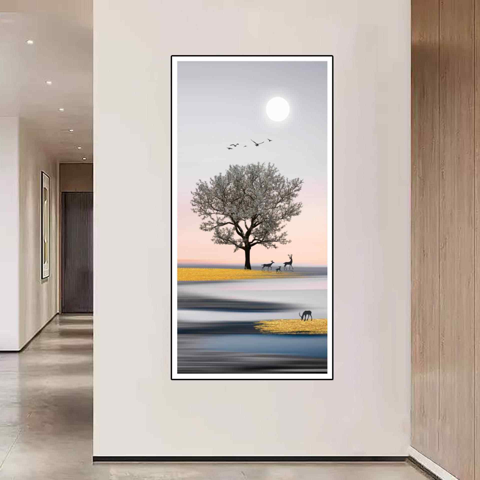 现代皮革微雕肌理立体感玄关装饰画简约入户走廊过道装饰画