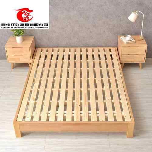 无床头实木床2米1.8单双人经济型简约现代榻榻米床架1m家用儿童床