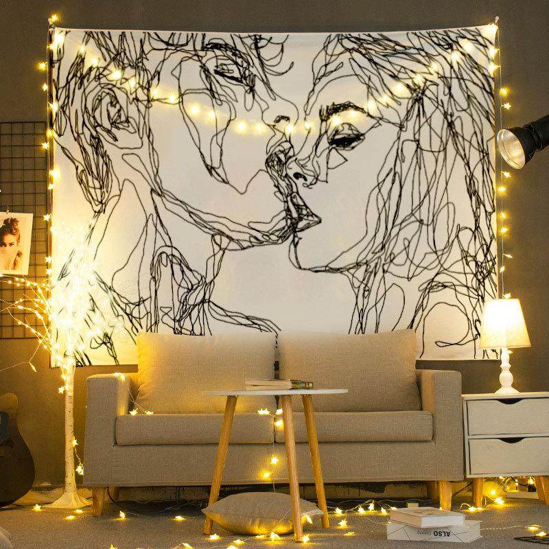 背景布ins风挂布壁纸卧室宿舍房间改造布置床头画布海报装饰墙布,居家布艺,挂毯/壁毯,淘宝优惠券,粉丝福利购,淘宝优惠卷