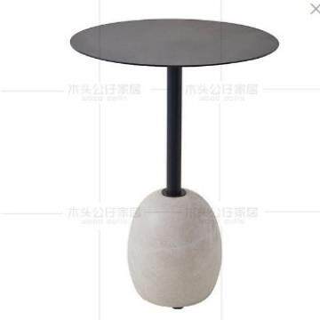 YH33天然石材边角几集轻奢风合集不锈钢天然大理石酒店接待民宿咖