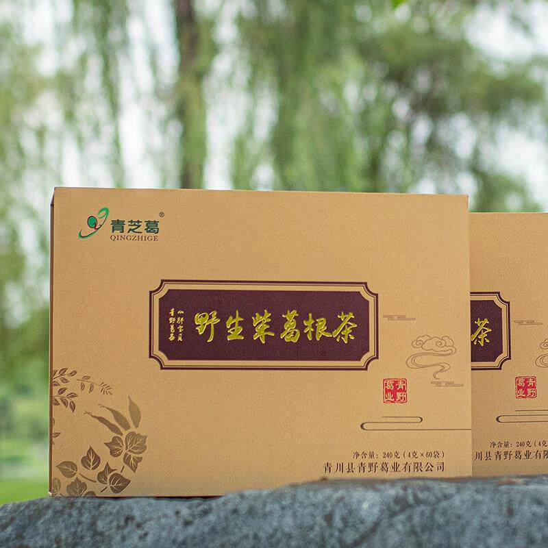 青芝葛纯野生柴葛根茶葛根片葛根粉大礼盒240克（60包）
