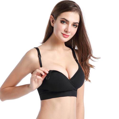 Underwear without steel rim, front opening breast milk