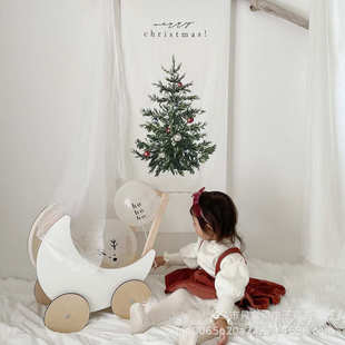 INS风房间装 饰挂毯简约拍照背景道具 饰背景挂布圣诞节用品墙面装