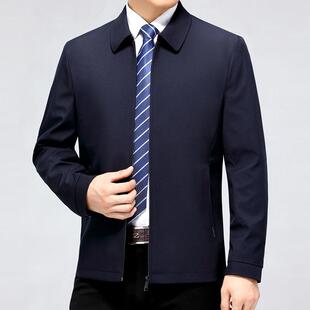 中年外男士 Y衫 外翻领茄克爸爸 商务休闲宽松8858 夹克套春秋新款