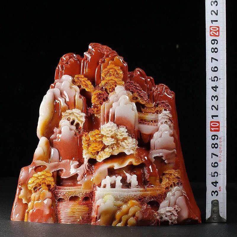 玉石原石寿山石山水摆件独山玉通玄关摆件观赏奇石
