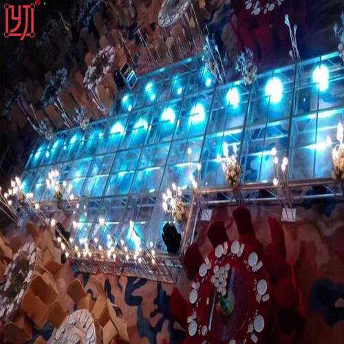 酒店婚庆玻璃舞台t台铝合金钢化玻璃舞台水晶舞台星光大道