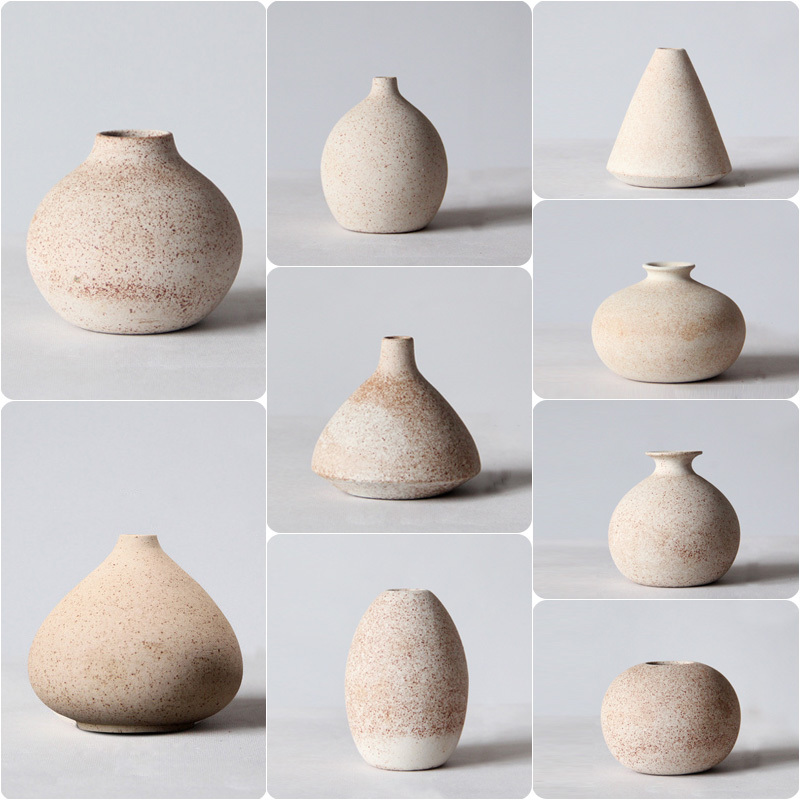 居家花瓶陶罐简约客厅复古陶器粗卧室软装创意花器工艺品饰品摆件