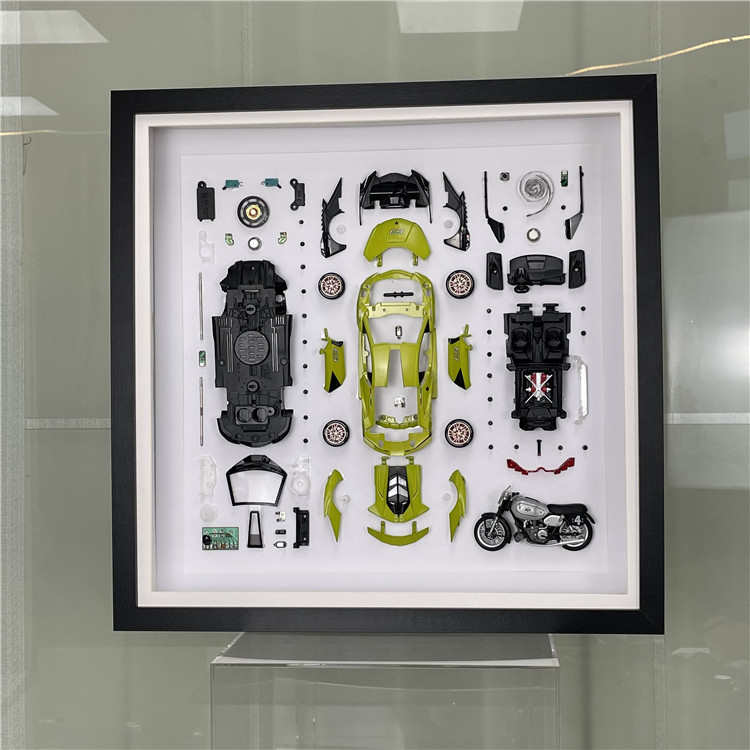合金汽车模型金属裱画 样板房立体工艺画装饰画 拆机装裱拆装艺术