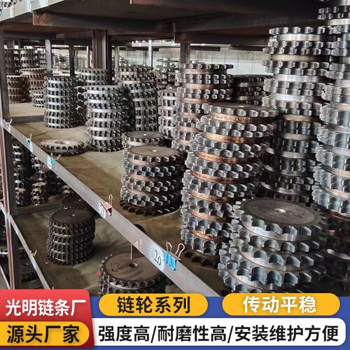 不锈钢链条474链轮单双大排节距机械轮动链非标工业输送链传轮厂