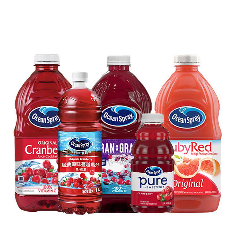 OceanSpray优鲜沛经典蔓越莓汁饮料1.89L可调鸡尾酒小红莓果汁1升