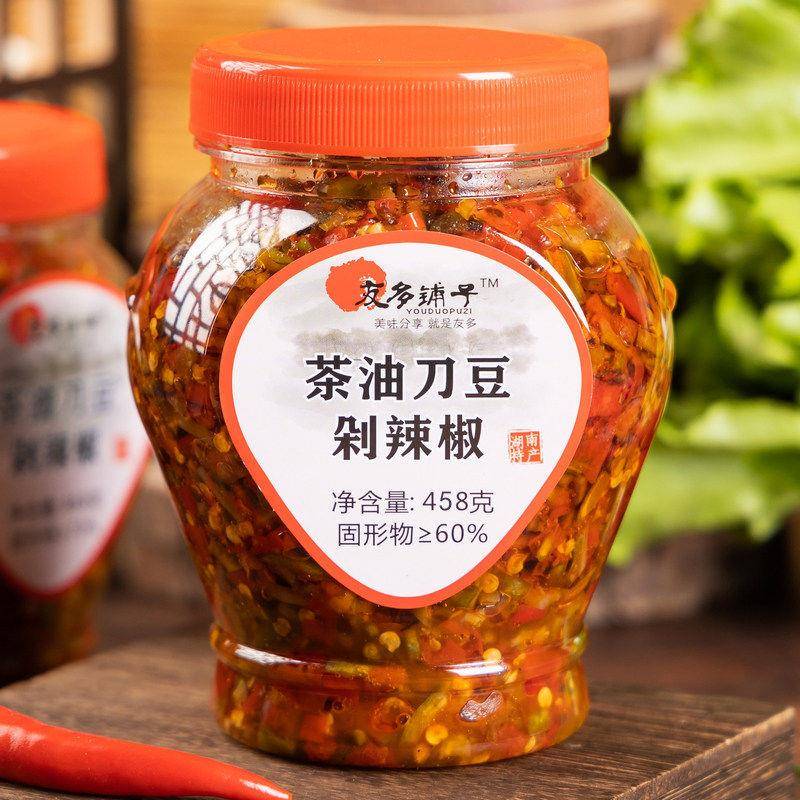 茶油刀豆剁辣椒湖南浏阳下饭菜辣酱拌面拌饭速食菜湖南特产拌面酱
