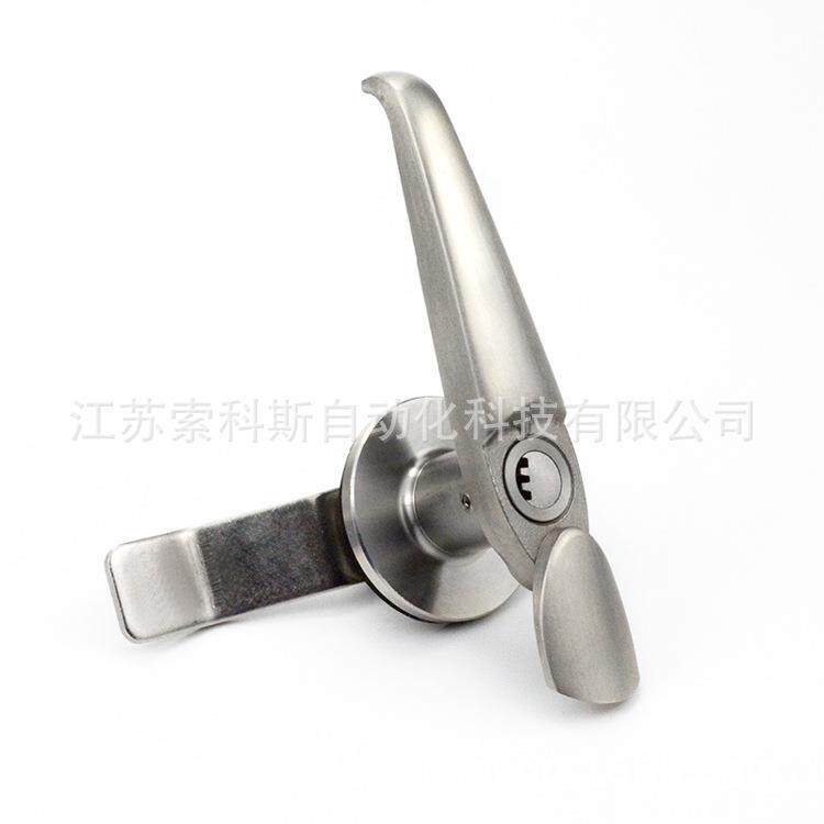 不锈钢电柜锁MS308-3 机箱把手锁工业设备电箱执手锁控制柜转舌锁