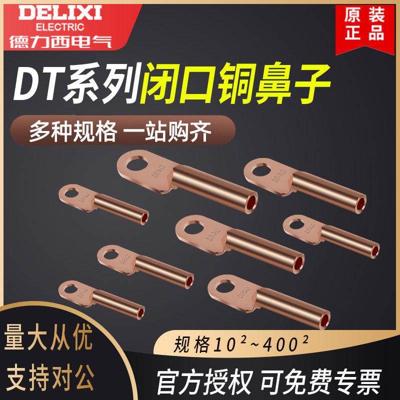 德力西DT10/35/70平电缆铜鼻子线鼻子线耳铜接线端子闭口铜鼻子