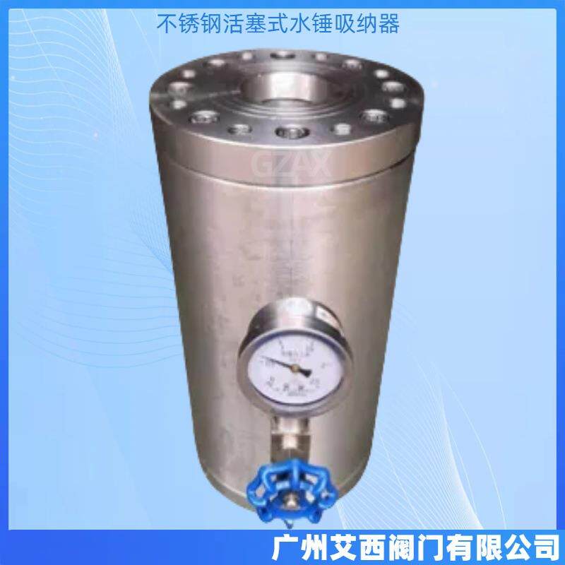 不锈钢活塞式锤消除水器YQ800-016胆囊式取样水锤吸纳BFNC器