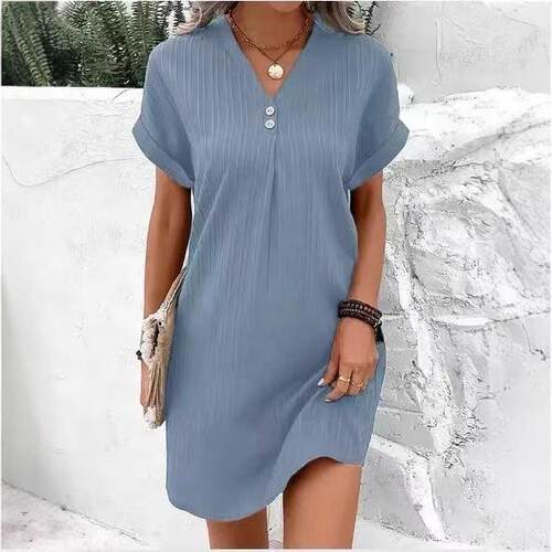 Women's collar pullover dress 女装领套头连衣裙