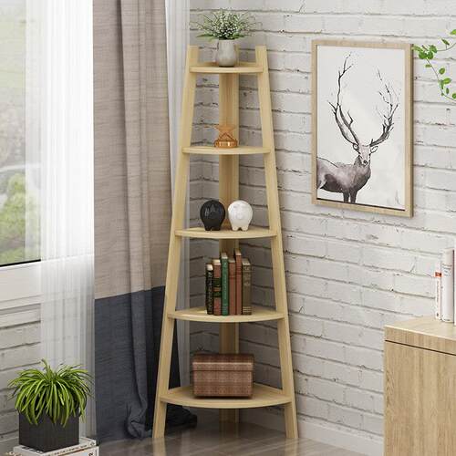 卧室落地转角架实木多层置物架饭厅客厅置物三角花架墙角置物架子