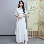 气质套装 新款 酒店前台工作服女养生馆会所SPA技师服接待迎宾短袖