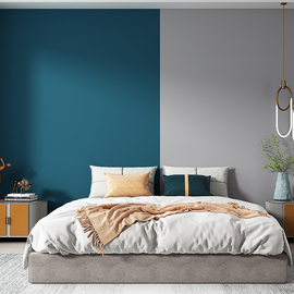 北欧风纯色蓝色灰色，墙纸卧室客厅背景墙无纺布，壁纸纳户蓝泥墙灰色