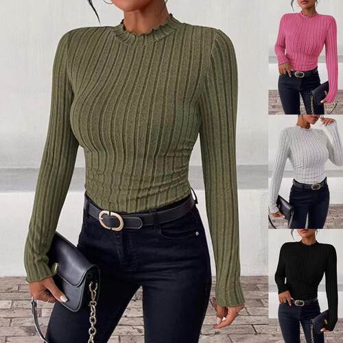Women'S 2 Piece Fall Winter Solid Color Knit Knitwear Ribbed