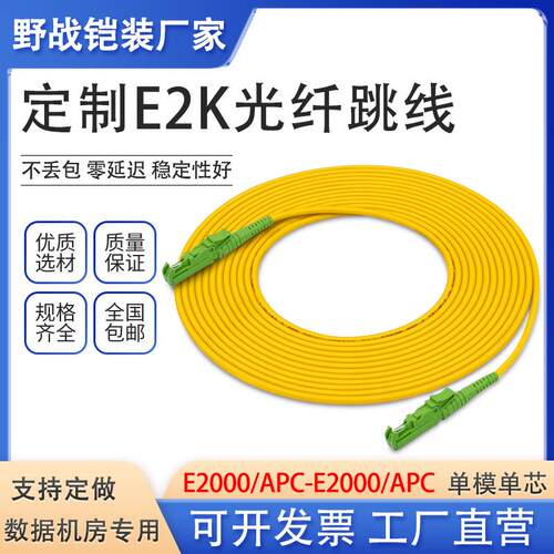 E2000/APC-E2000/APC 单模单芯3米光纤跳线尾纤LSH/APC跳纤可定制
