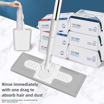 Electrostatic dust removal paper mop household multifunction