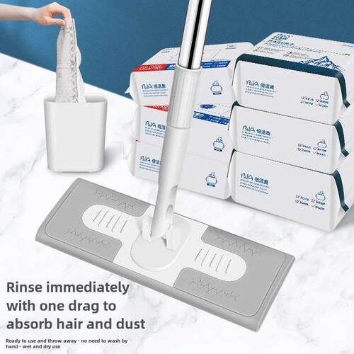 Electrostatic dust removal paper mop household multifunction
