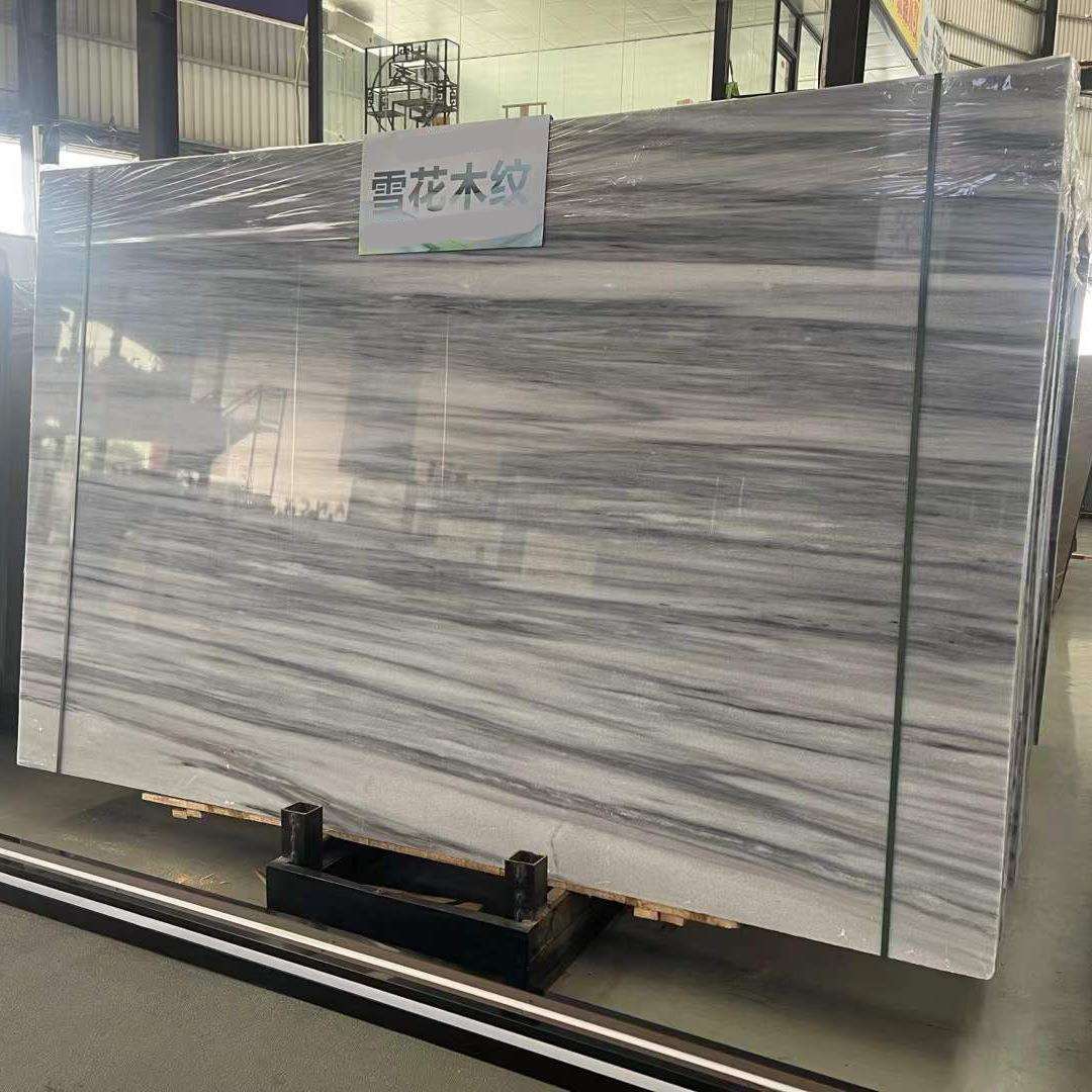雪花木纹石材厨房台面天然大理石背景窗台板门套窗套加工