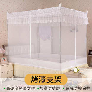 蚊帐511卧室8m支架三开门41新..批发拉链床家用加厚.加密3zby加粗