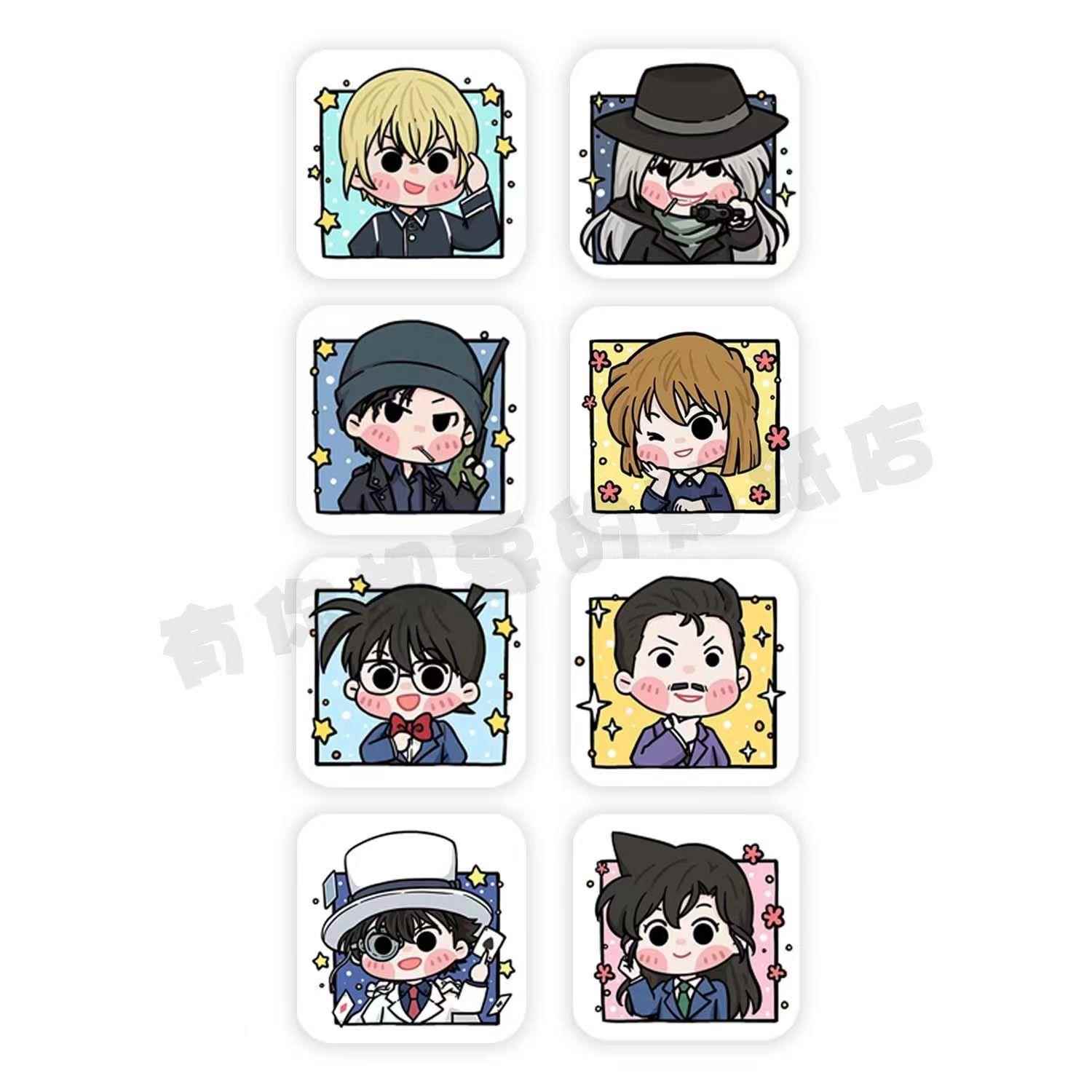 500贴/卷正方形高颜值ins卡通柯柯卷卷贴纸装饰手账封口贴画