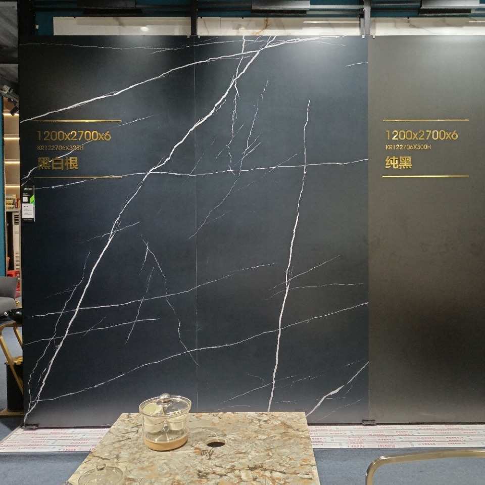 佛山源头1200X2700x6mm哑面岩板电视背景墙墙面地面