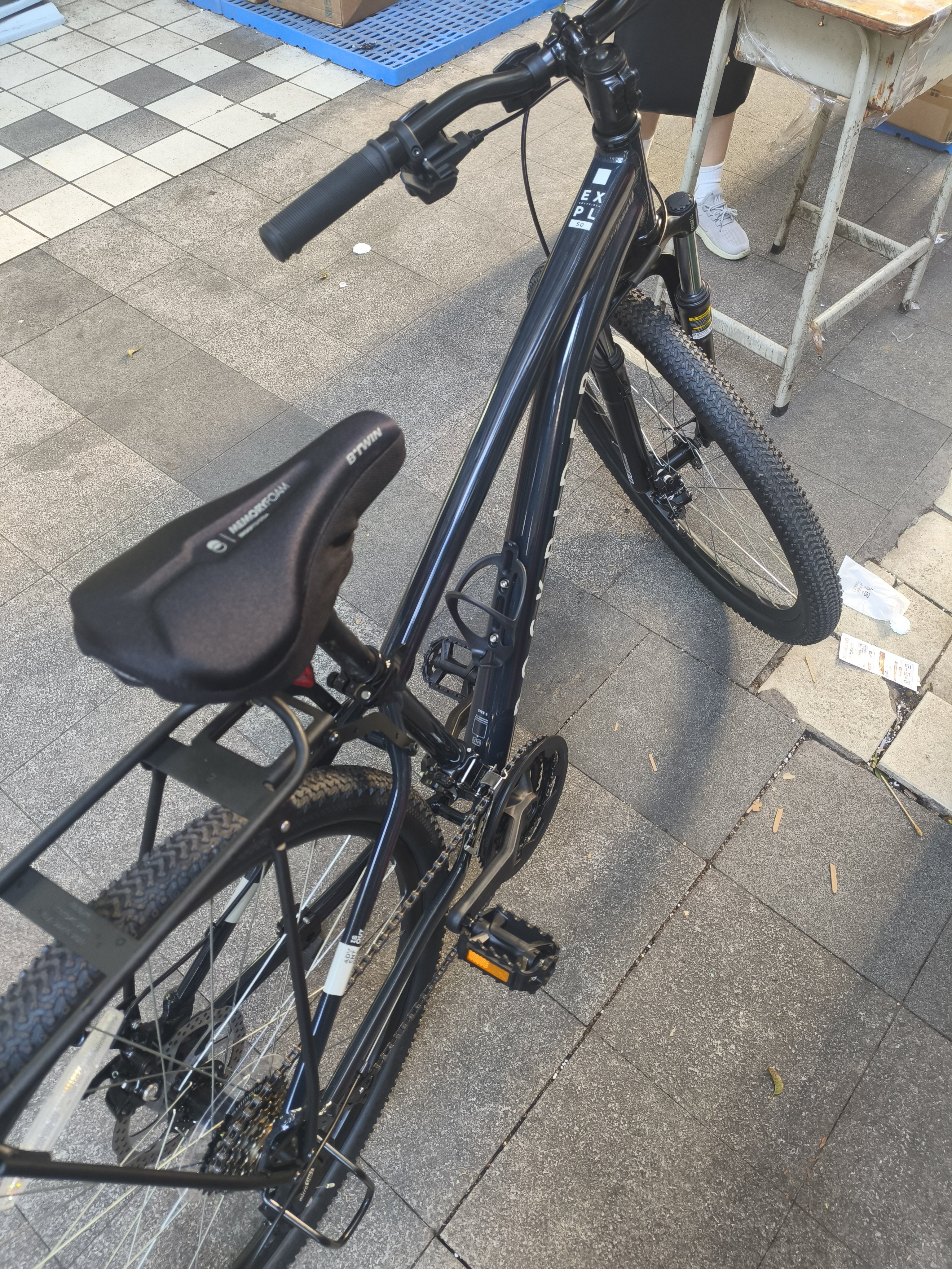 Горный велосипед Decathlon EXPL50 27.5" 21 скорость легкая алюминиевая рама вилка 80 мм дисковые тормоза photo review