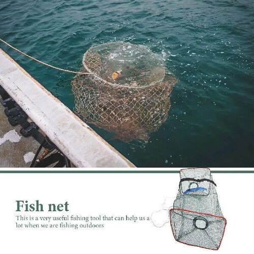 3 Pcs Foldable Crab Traps Stick on Wheels Fishing Shrimp